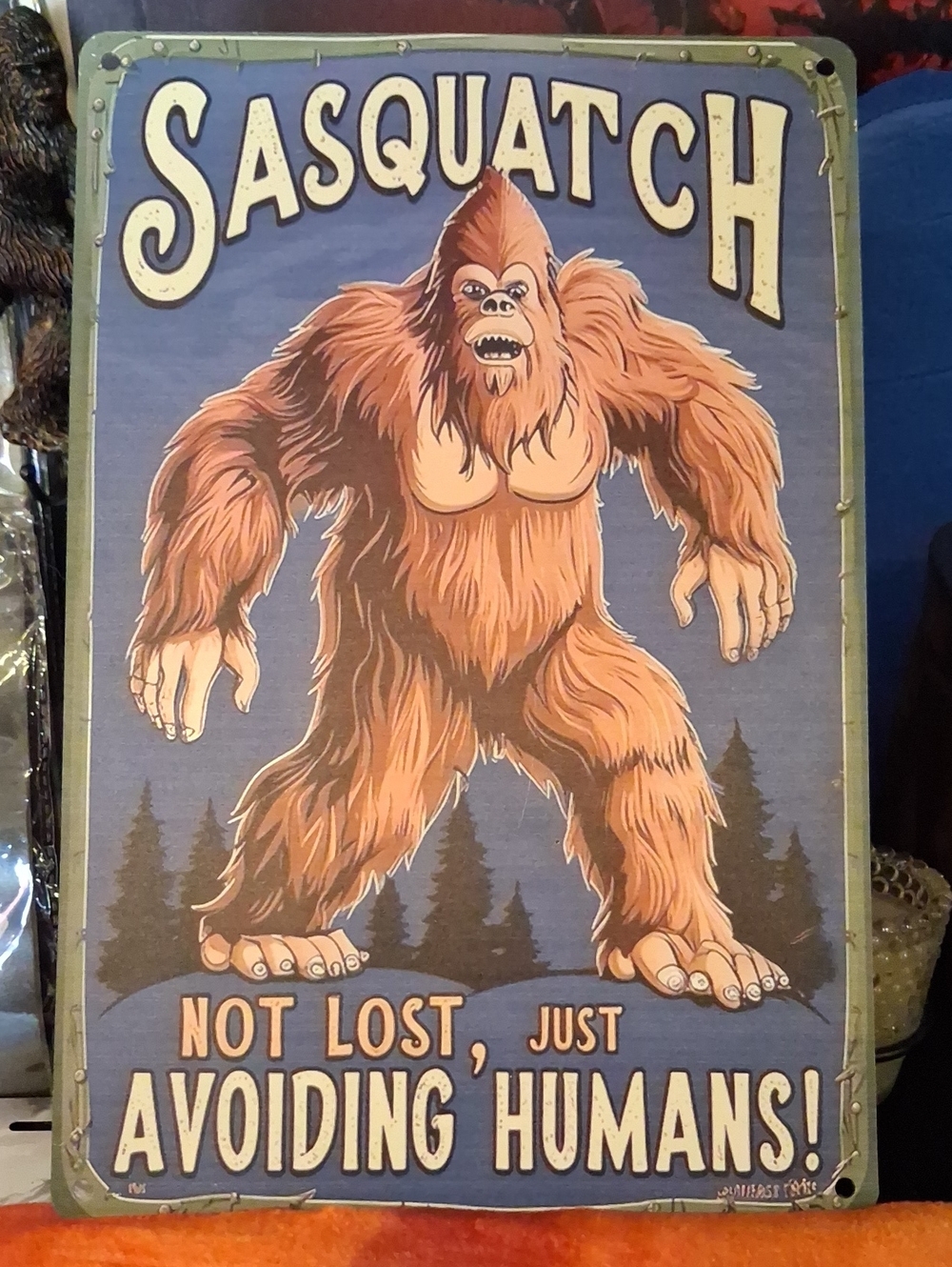 Sasquatch Wall Art Sign - Brown Sasquatch Design